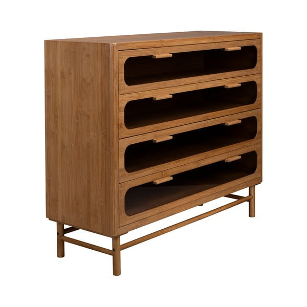 Bambusová komoda v přírodní barvě 105x88x38 cm Caroun – Dutchbone-image-2