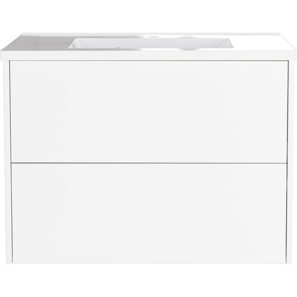 Bílá matná závěsná skříňka pod umyvadlo 81x61 cm Bodera – Germania-image-2