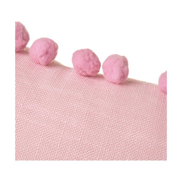 Růžový polštář Unimasa Pompon, 45 x 45 cm-image-1