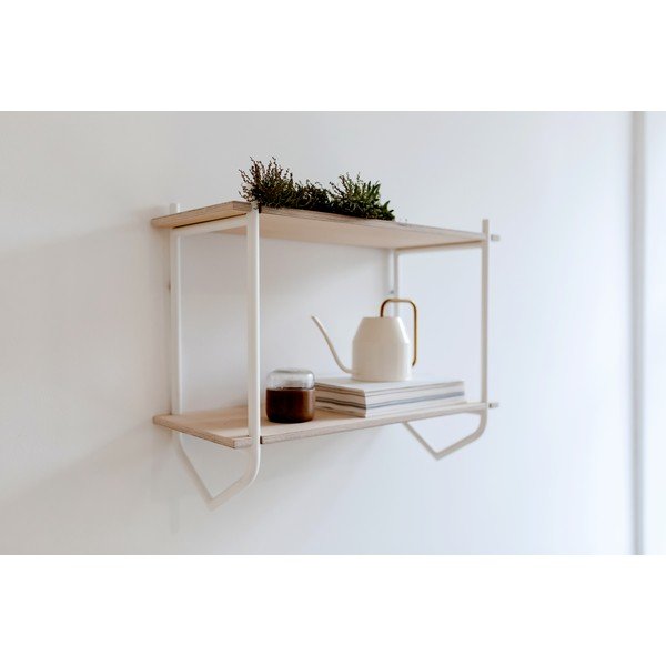 Nástěnná police s bílým rámem EMKO Dessus-image-1