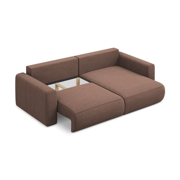 Růžová rozkládací/s úložným prostorem rohová pohovka (pravý roh/s lenoškou) Kapua – Makamii-image-4