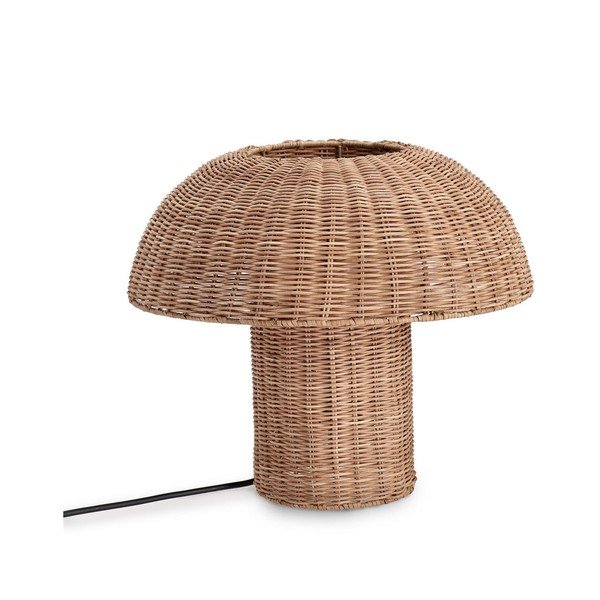 Ratanová LED stolní lampa v přírodní barvě s ratanovým stínidlem (výška 40 cm) Irele – Bizzotto