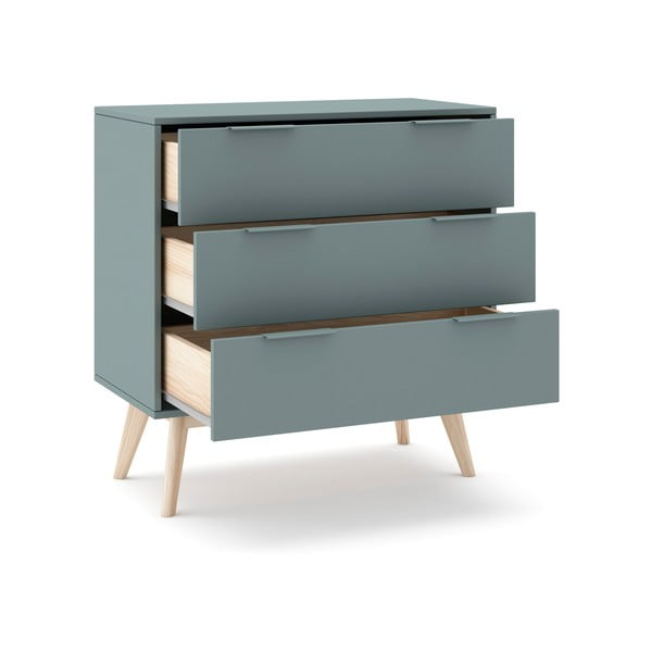 Komoda šedozelená 80x83x40 cm Pisco – Marckeric-image-4