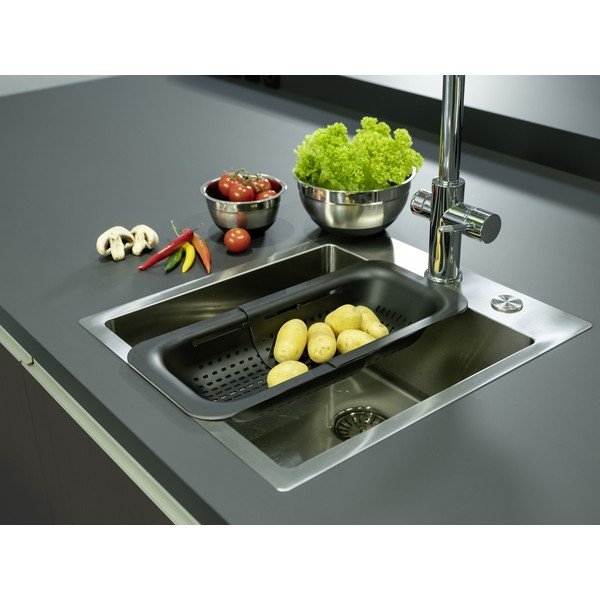 Plastový cedník Black Outdoor Kitchen Sivo – Wenko-image-1