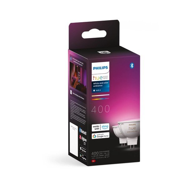 Smart žárovky v sadě 2 ks GU 5,3, 6 W White and color ambiance – Philips Hue-image-2