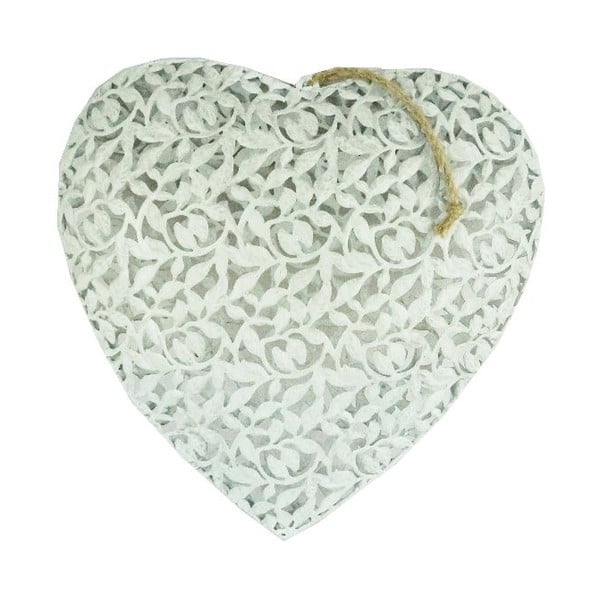 Závěsná dekorace Antic Line Heart, 36 x 36 cm
