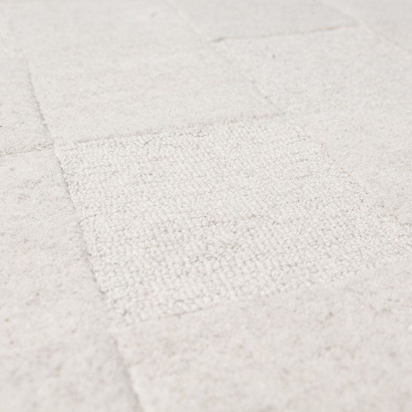 Slonovinový ručně tkaný vlněný koberec 200x290 cm Checkerboard – Flair Rugs-image-2