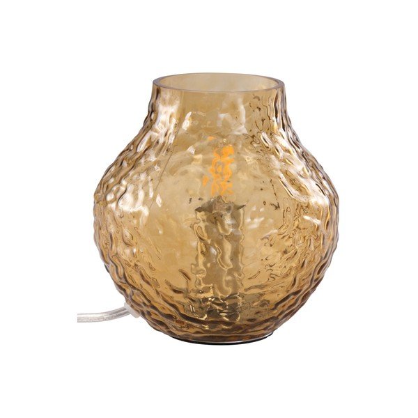 Jantarová skleněná stolní lampa (výška 15 cm) Breen – Jotex