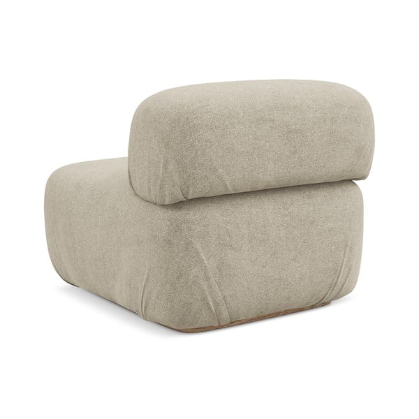 Béžový modul pohovky z textilie bouclé (středový díl) Ailani – Makamii-image-3