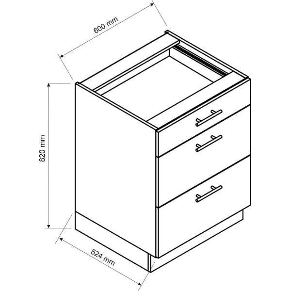 Dolní kuchyňská skříňka (šířka 60 cm) Kai – STOLKAR-image-1