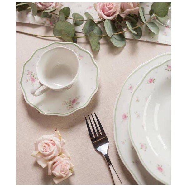 Bílý porcelánový tác Brandani Nonna Rosa-image-1