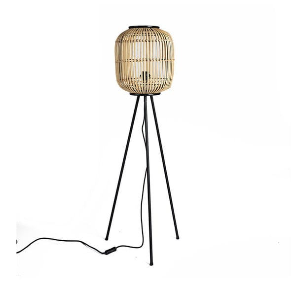 Stojací lampa s bambusovým stínidlem Simla Natural, výška 116 cm