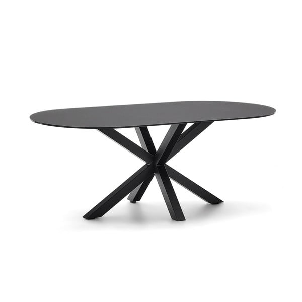 Jídelní stůl se skleněnou deskou 100x200 cm Argo – Kave Home