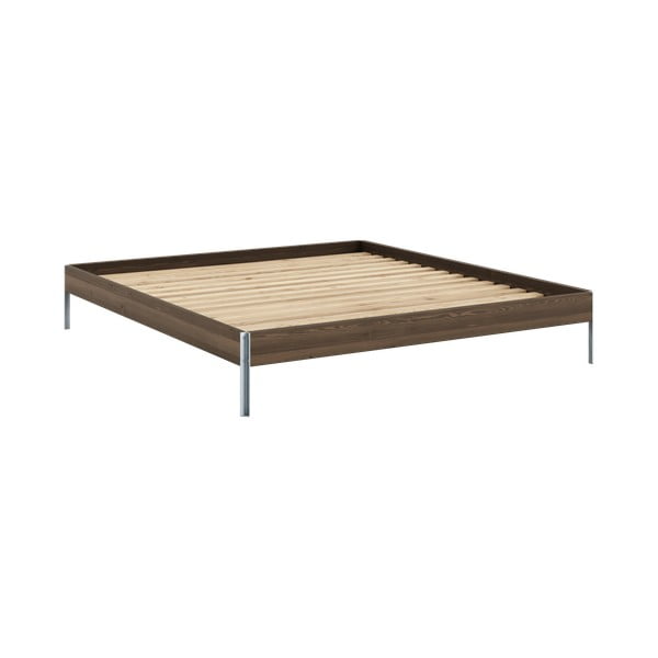 Hnědá dvoulůžková postel z borovicového dřeva s roštem 180x200 cm Core – Karup Design