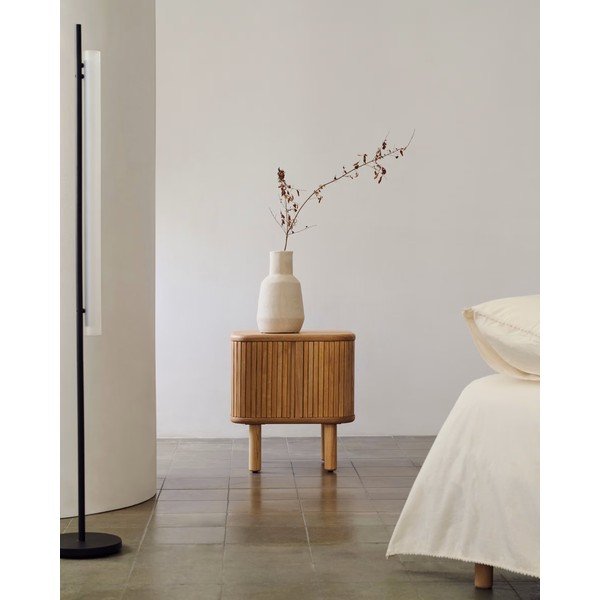 Noční stolek v dekoru jasanu v přírodní barvě Mailen – Kave Home-image-1