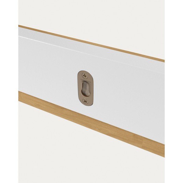 Bílá/v přírodní barvě police v dekoru dubu 120 cm Abilen – Kave Home-image-3
