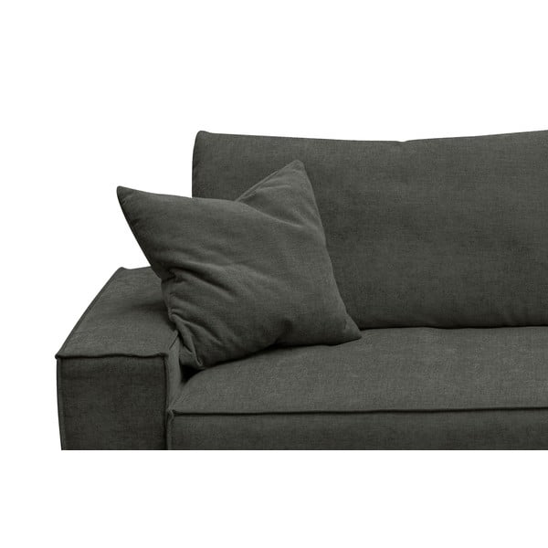 Antracitově šedá rozkládací variabilní rohová pohovka Ghado Melow-image-1