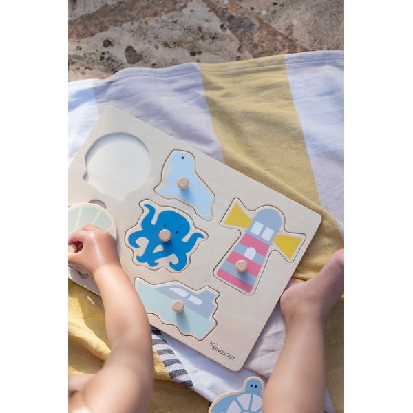 Dřevěné vkládací puzzle (počet dílků 6) Ocean – Kindsgut-image-2