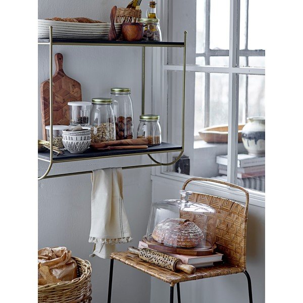 Šedá police s detaily ve zlaté barvě Bloomingville Carly-image-1