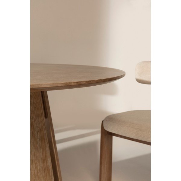 Kulatý jídelní stůl v dekoru dubu ø 120 cm Zuri – MOME-image-3