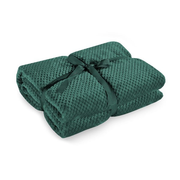 Tmavě zelená deka z mikrovlákna DecoKing Henry, 150 x 200 cm