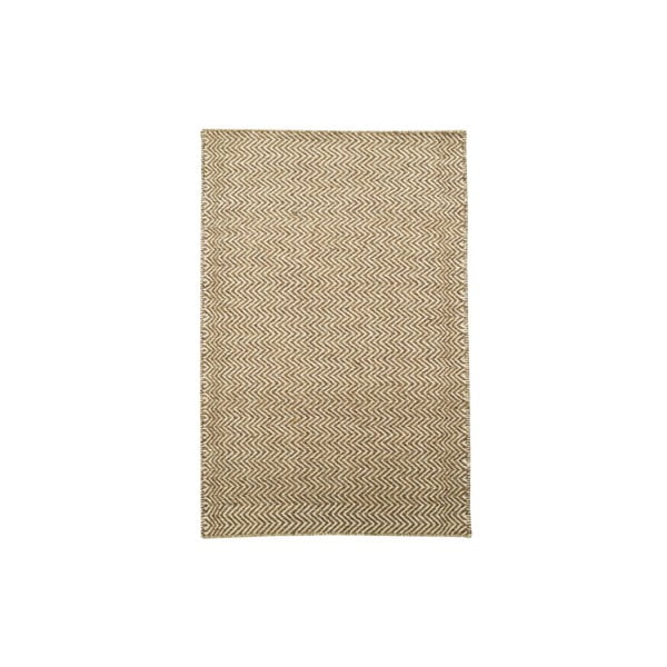 Ručně tkaný koberec Brown Zigzag Kilim, 74x115 cm