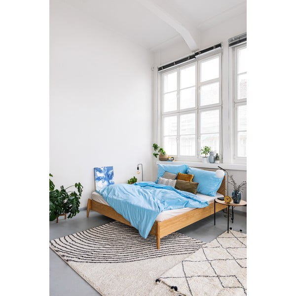 Blankytně modré bavlněné povlečení na dvoulůžko Bonami Selection, 200 x 200 cm-image-4