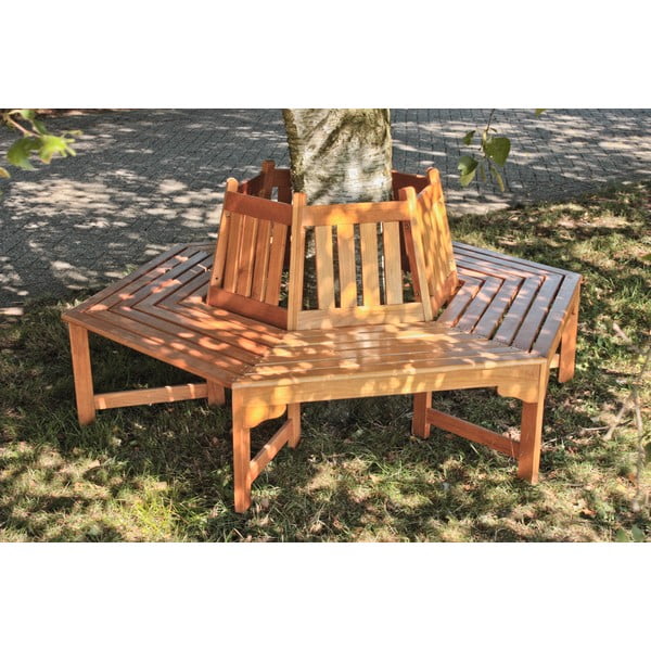 Hnědá dřevěná zahradní lavice Ontario – Garden Pleasure-image-1