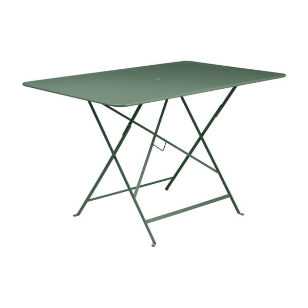 Světle zelený kovový skládací zahradní stolek Fermob Bistro, 117 x 77 cm