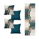 Set běhounu na stůl a 4 povlaků na polštáře Optic - Minimalist Cushion Covers