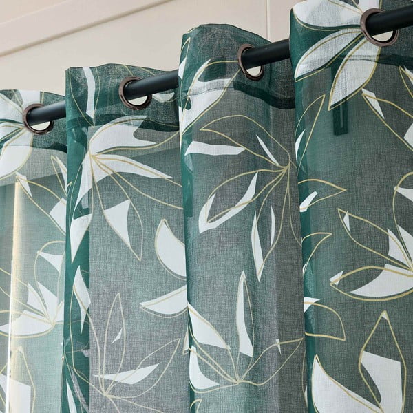 Zelená voálová záclona 140x240 cm Elsa – douceur d'intérieur-image-2