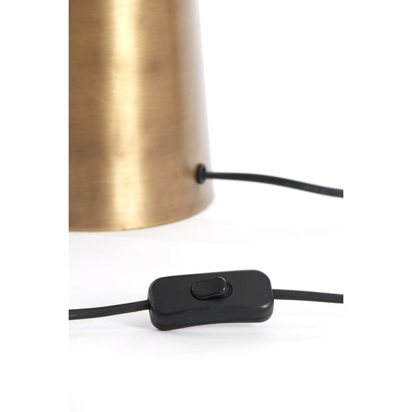 Stolní lampa v bronzové barvě s kovovým stínidlem (výška 52 cm) Dita – Light & Living-image-2