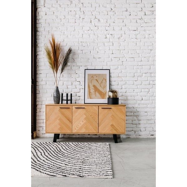 Nízká komoda v dekoru dubu 150x71 cm Brighton - Actona-image-1