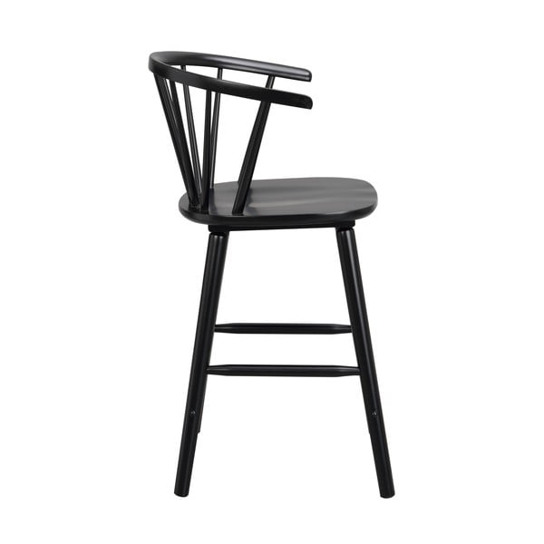 Černá barová židle z kaučukového dřeva Rowico Carmen-image-3