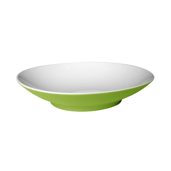 Zelený polévkový talíř Entity, 22.2 cm