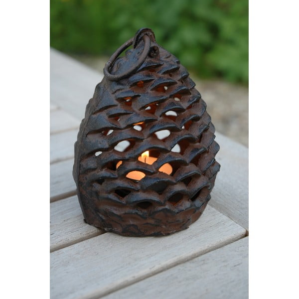 Svítilna z litiny Esschert Design Borová šiška, Ø 9.9 cm-image-1