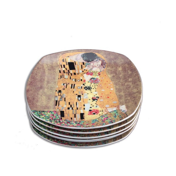 Gustav Klimt - sada 6 dezertních talířků Kiss