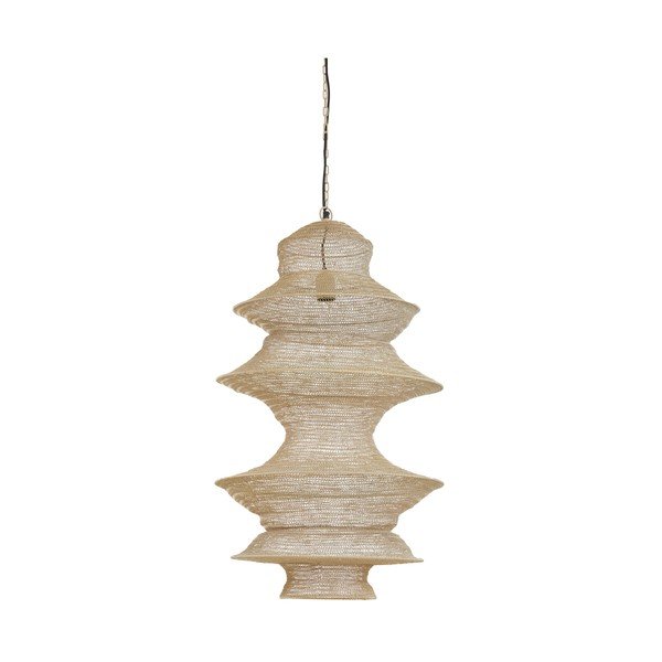 Béžové kovové závěsné svítidlo Nakisha – Light & Living