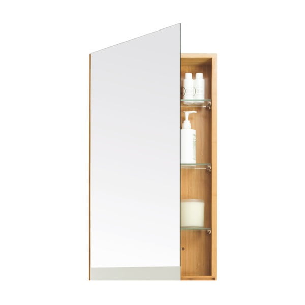 Bambusová skříňka do koupelny se zrcadlovými dvířky Wireworks Arena Bamboo