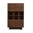 Tmavě hnědá skříňka v dekoru ořechu 100x163x40 cm Norlen – Kave Home