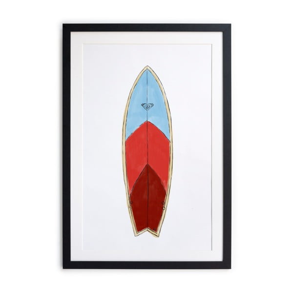 Zarámovaný plakát Really Nice Things Surf Board, 40 x 60 cm