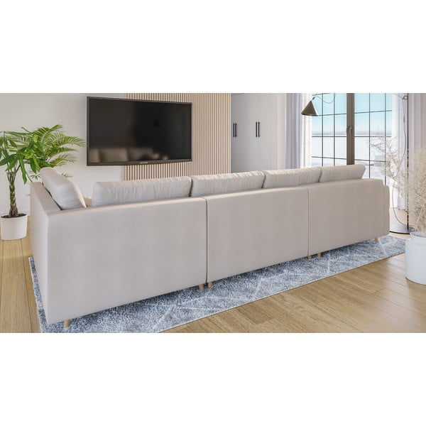 Krémová rohová pohovka (levý roh) Ariella – Ropez-image-3