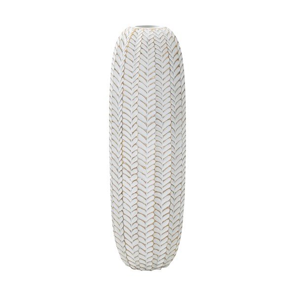 Bílá váza z polyresinu (výška 67 cm) Resina – Mauro Ferretti