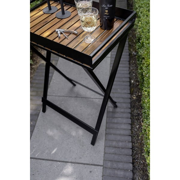 Odkládací stolek s deskou z akácie 42x60 cm Taba – Wenko-image-1