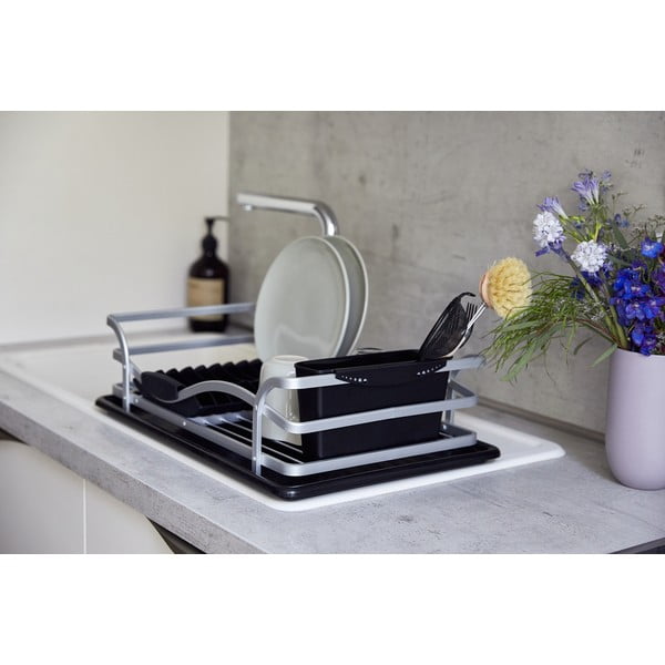 Černý odkapávač na nádobí Wenko Drip Aluminium-image-1