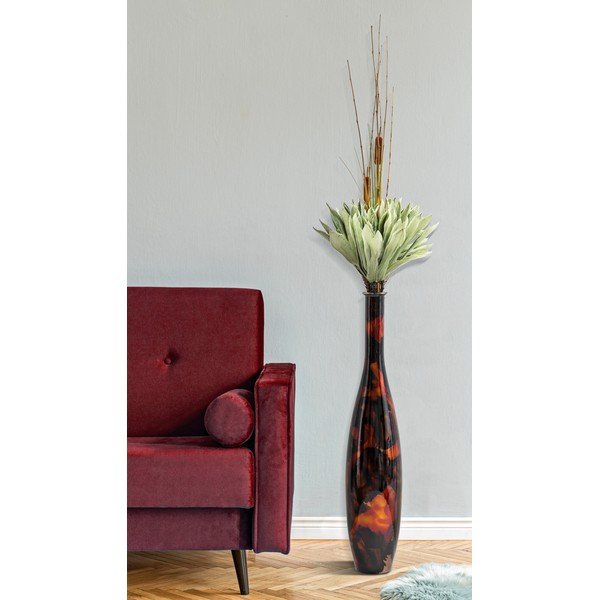 Hnědá váza z recyklovaného skla Mauro Ferretti Ares, výška 100 cm-image-1