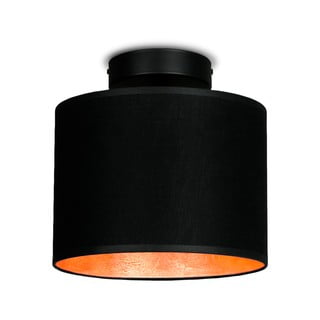 Černé stropní svítidlo s detailem v měděné barvě Sotto Luce Mika XS CP, ⌀ 20 cm