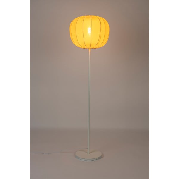 Bílá stojací lampa s textilním stínidlem (výška 160 cm) Shem – White Label-image-1