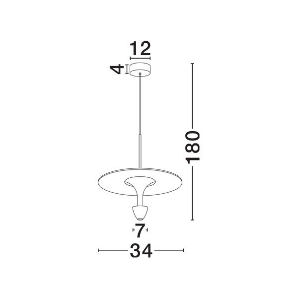 Matně černé hliníkové LED závěsné svítidlo ø 34 cm Topio – Nova Luce-image-4