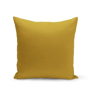 Tmavě žlutý dekorativní povlak na polštář Kate Louise Lisa, 43 x 43 cm